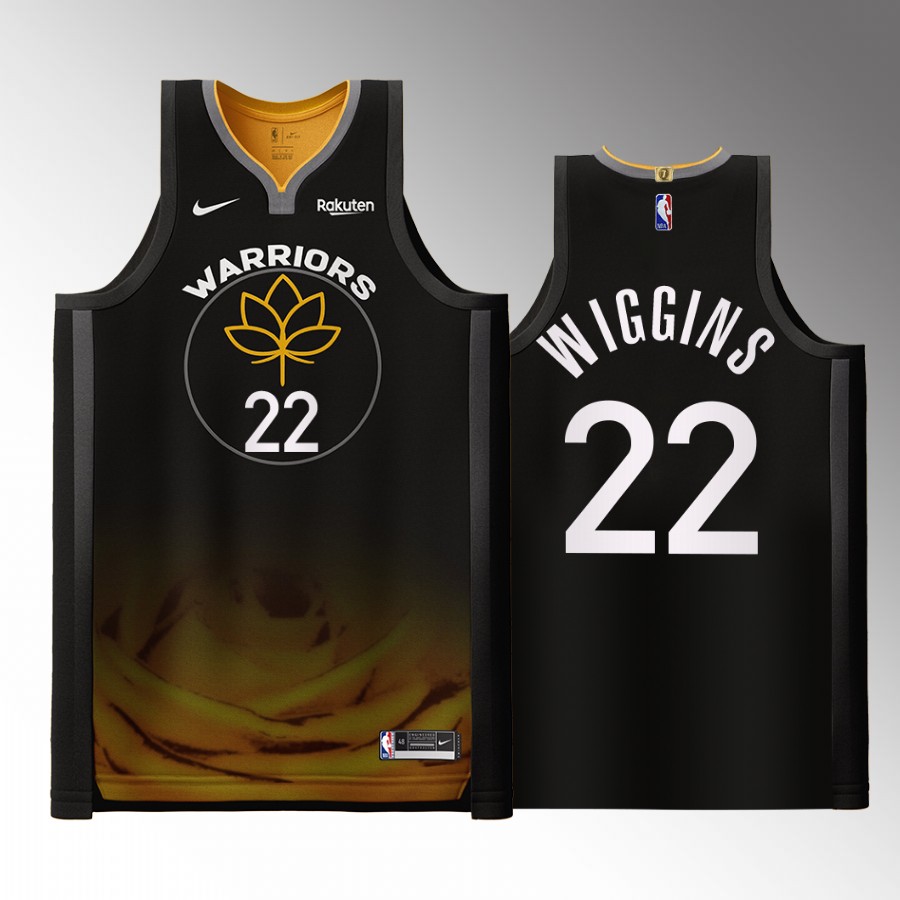 Golden State Warriors #22 Andrew Wiggins Black Jersey 2022-23 City Edition