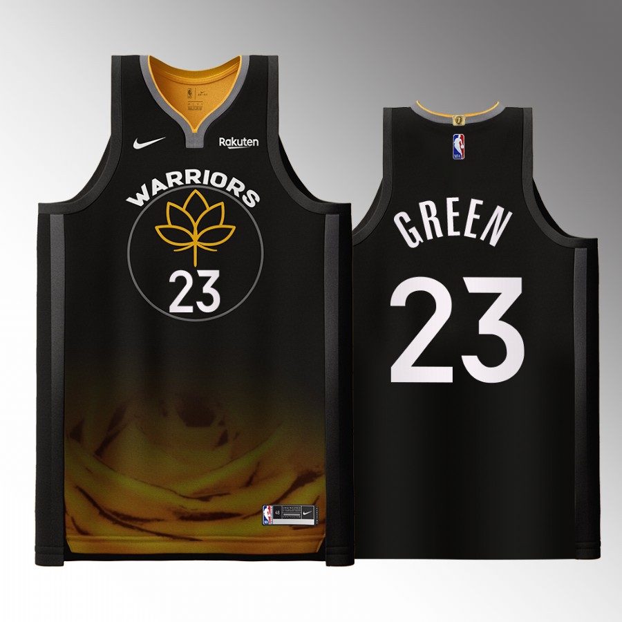 Golden State Warriors #23 Draymond Green Black Jersey 2022-23 City Edition