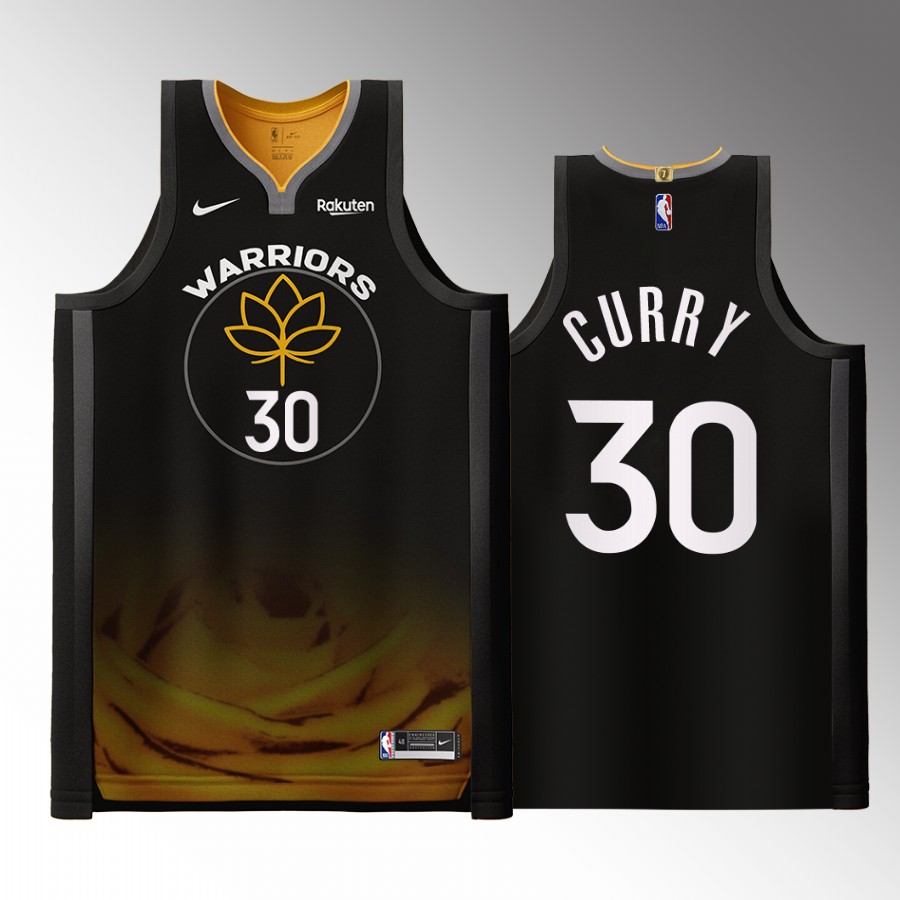 Golden State Warriors #30 Stephen Curry Black Jersey 2022-23 City Edition