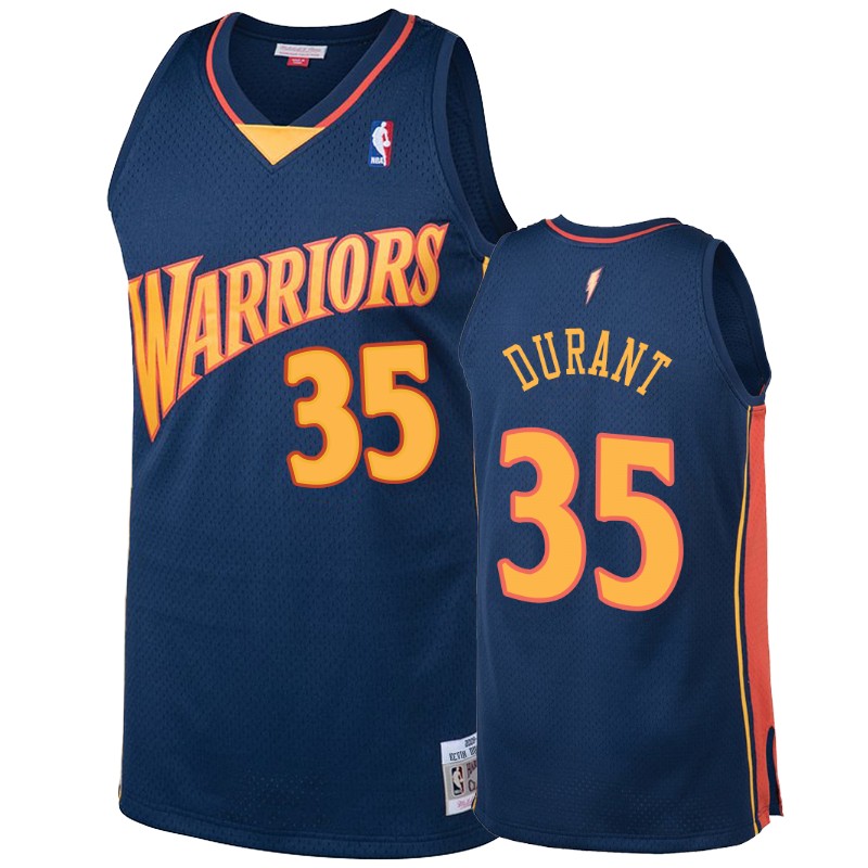 Golden State Warriors #35 Kevin Durant Navy 2009-10 Hardwood Classics Jersey