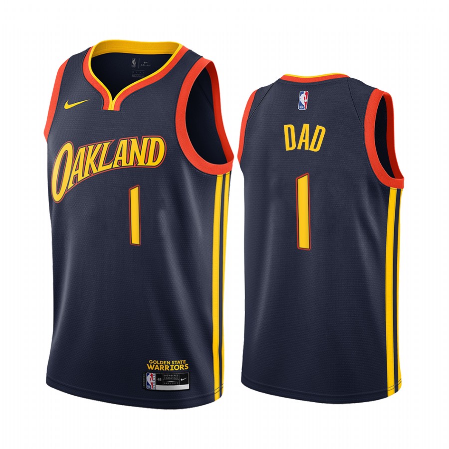 Golden State Warriors 2021 Fathers Day Navy No.1 Dad Jersey