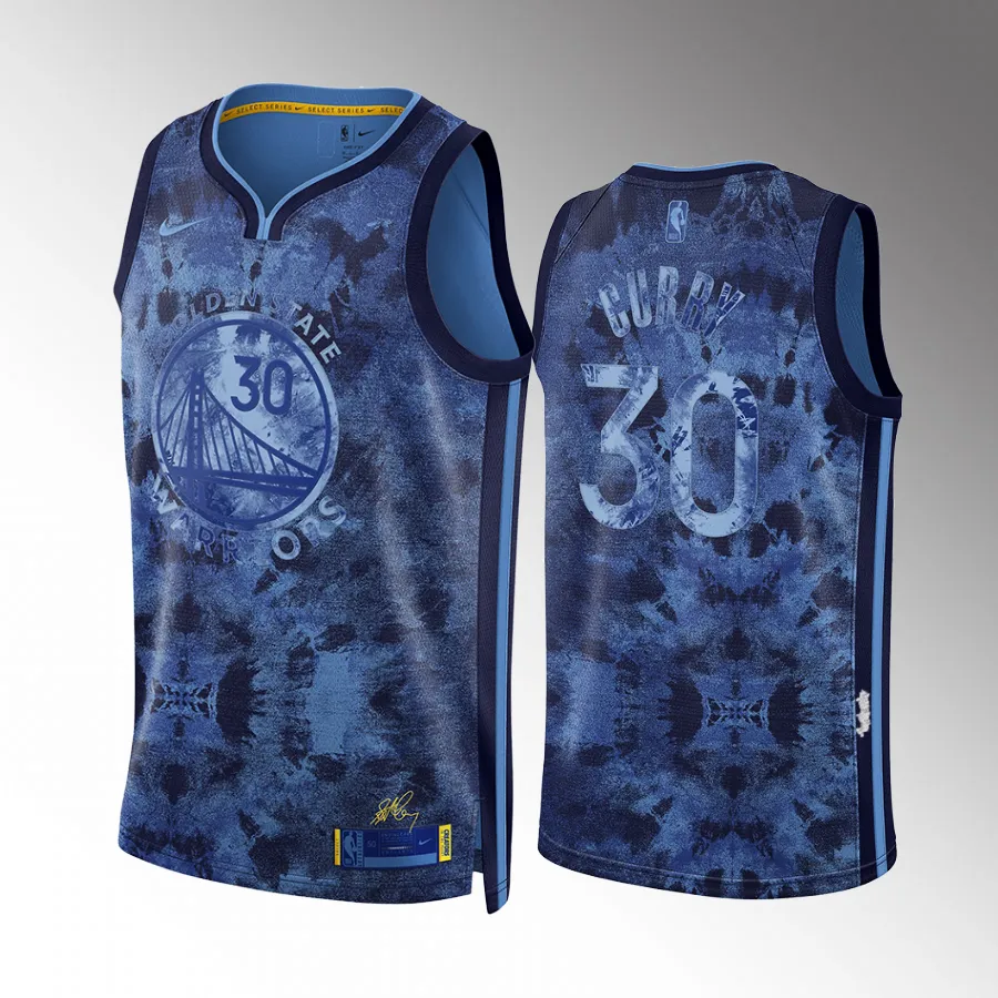 Golden State Warriors 2023 MVP Select Series Stephen Curry Royal #30 Jersey Swingman
