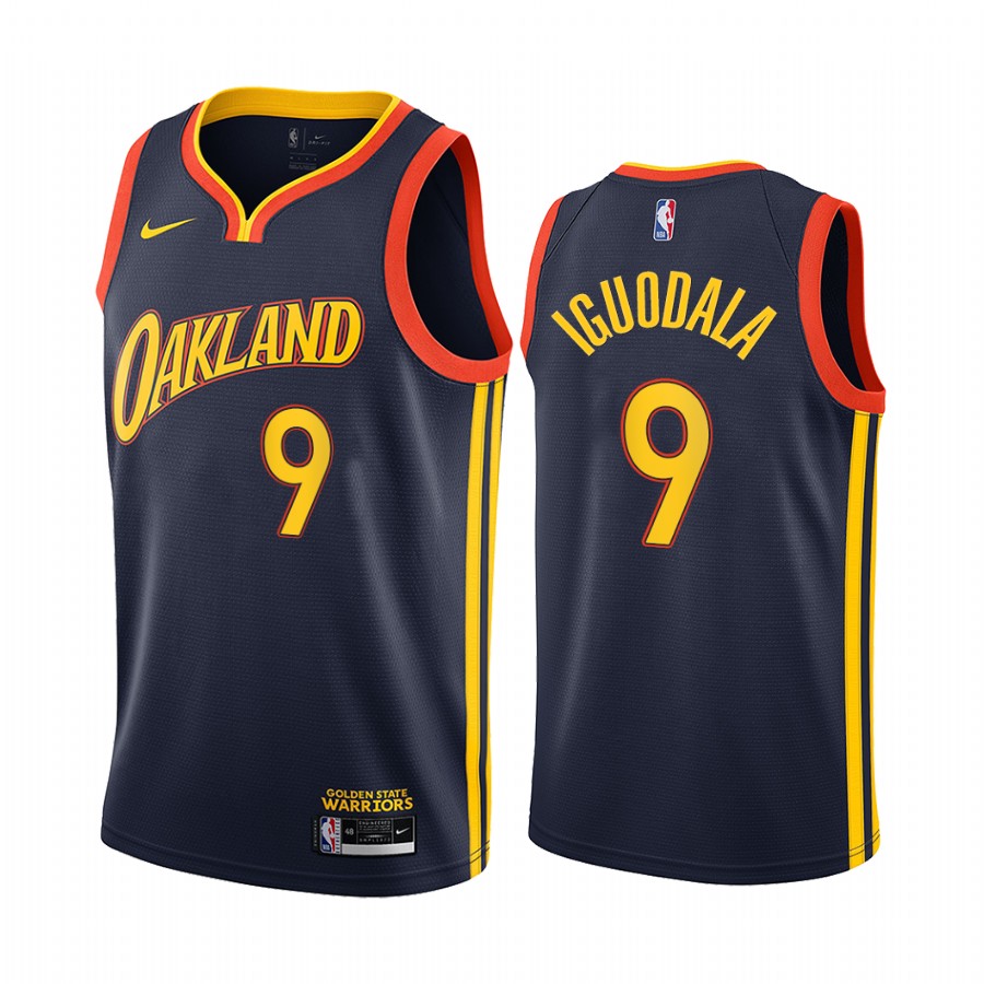 Golden State Warriors Andre Iguodala #9 Navy 2021 City Edition Jersey