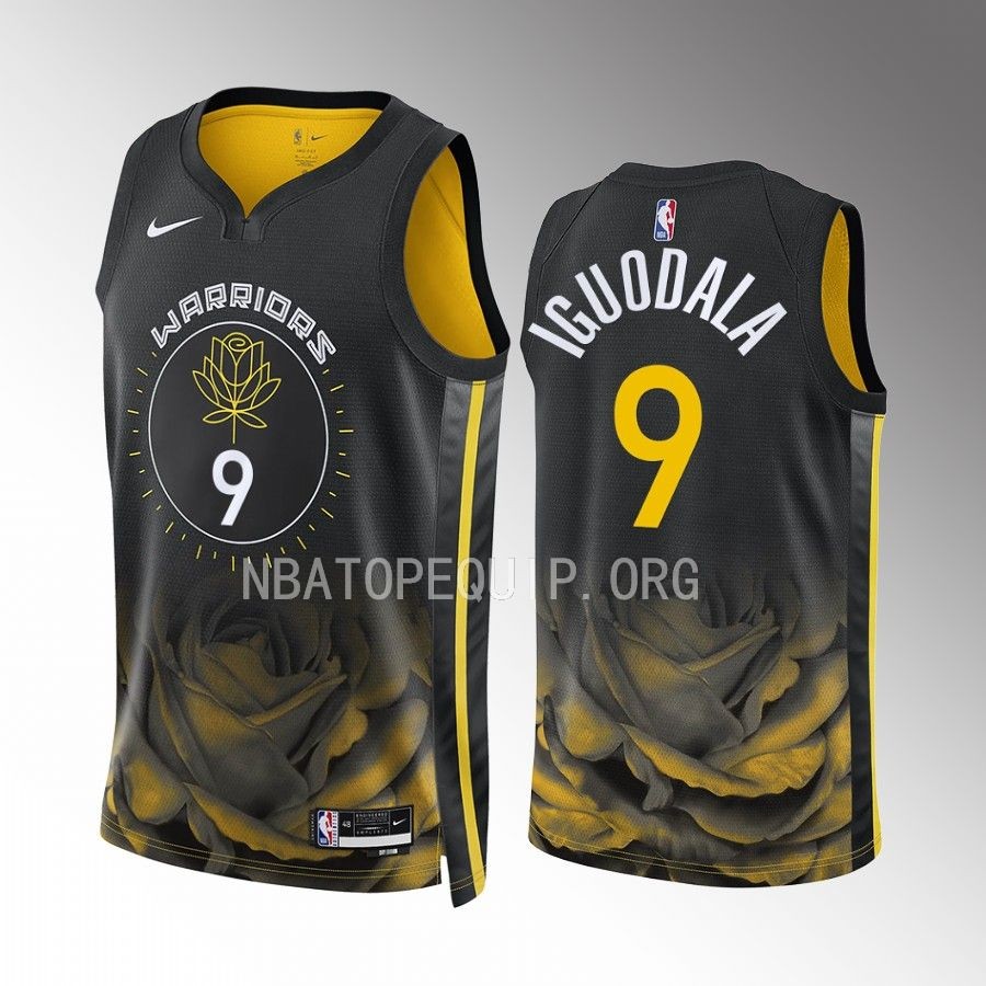 Golden State Warriors Andre Iguodala 2022-23 City Edition Black #9 Jersey Swingman