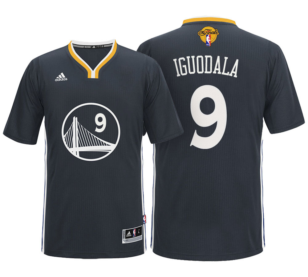 Golden State Warriors Andre Iguodala Golden State Warriors #9 Alternate Black 2017 NBA The Final Games Jersey