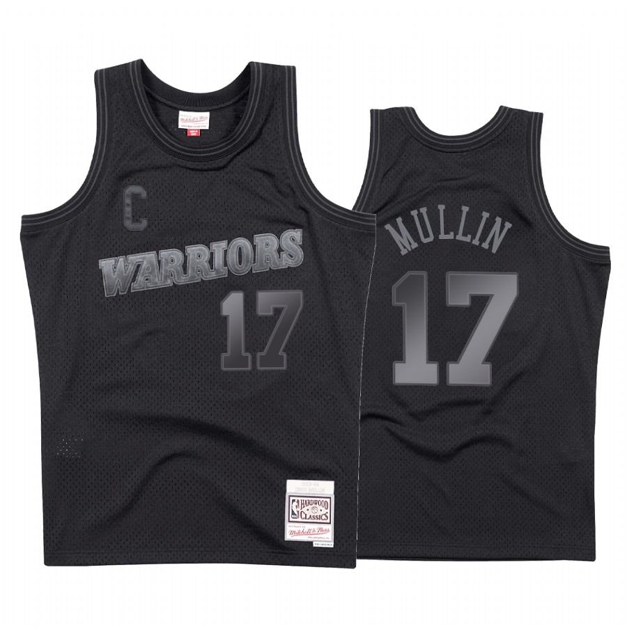 Golden State Warriors Chris Mullin #17 Black Tonal Jersey