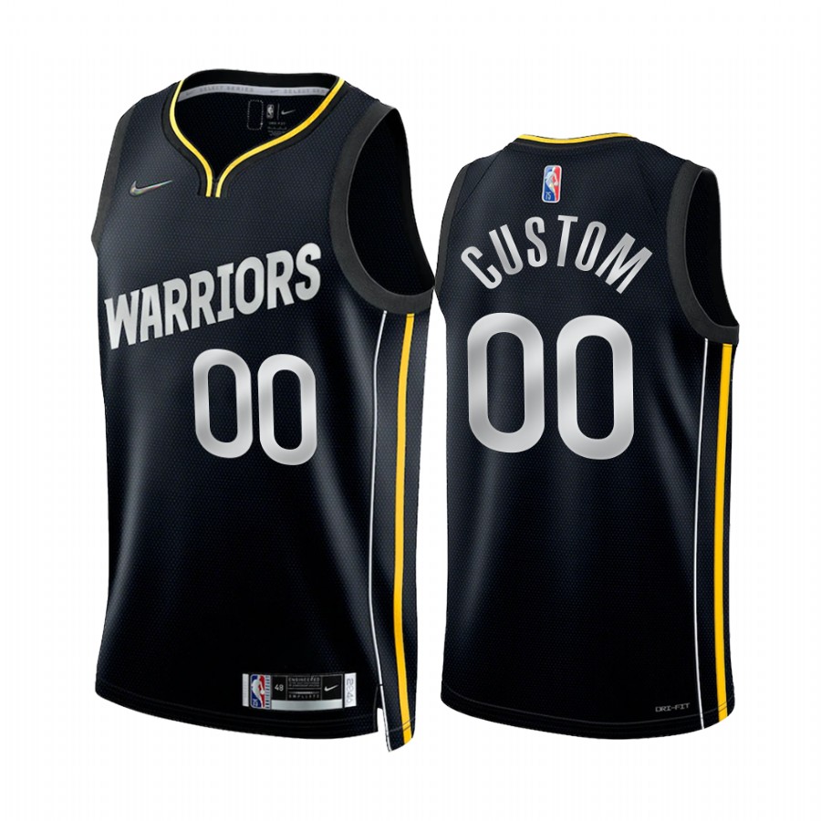 Golden State Warriors Custom #00 2022 Select Series Black Jersey