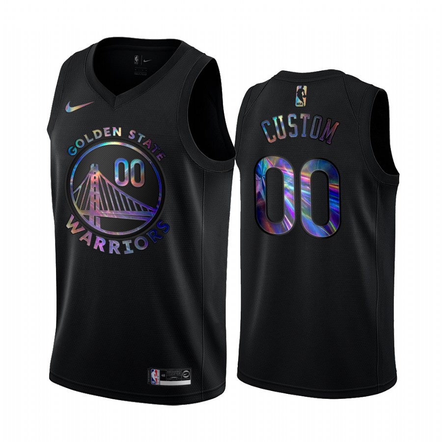 Golden State Warriors Custom #00 Jersey Iridescent Black 2021 HWC Limited