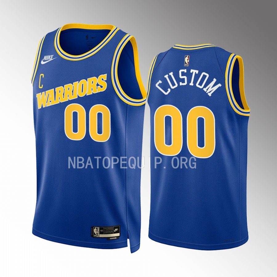Golden State Warriors Custom 2022-23 Classic Edition Blue #00 Jersey Swingman