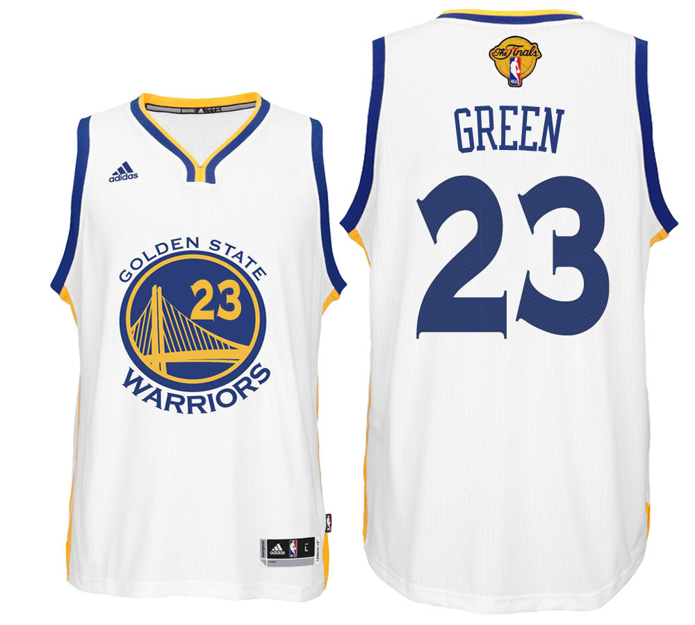 Golden State Warriors Draymond Green Golden State Warriors #23 Home White 2017 NBA The Final Games Jersey