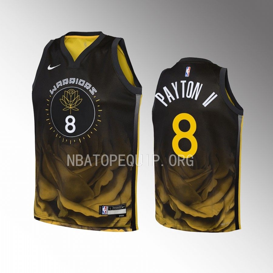 Golden State Warriors Gary Payton II City Edition Black Youth Jersey Swingman #8