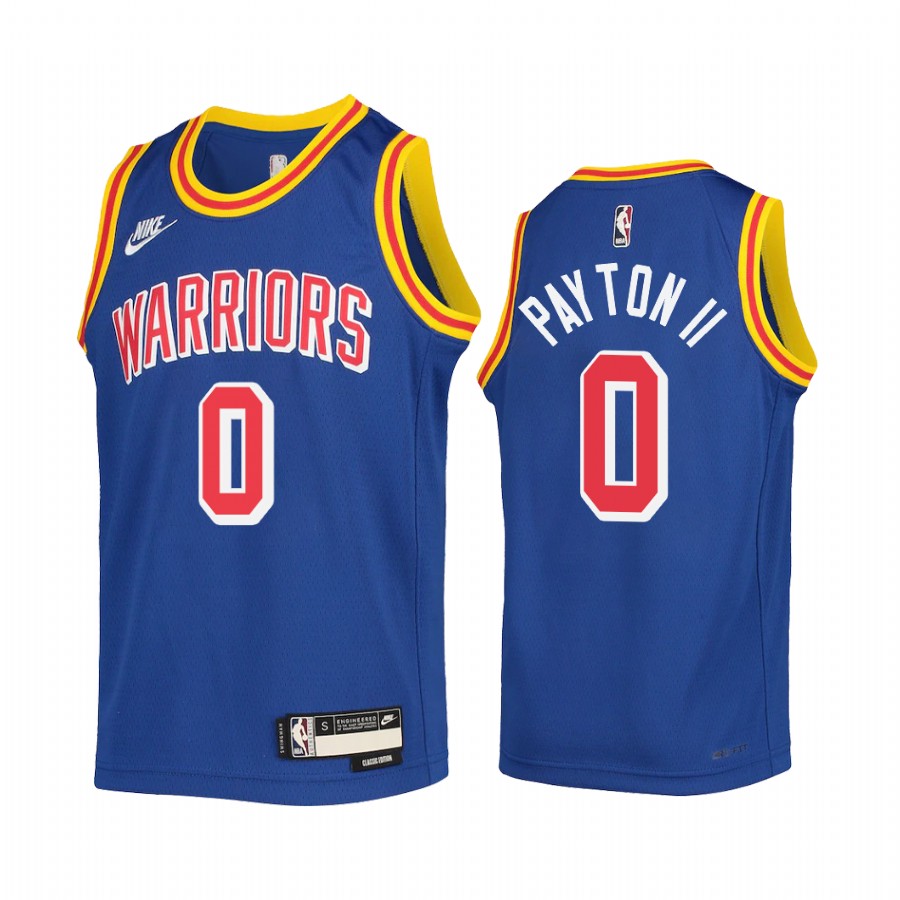 Golden State Warriors Gary Payton II Classic Edition Royal Youth Jersey NBA 75TH #0