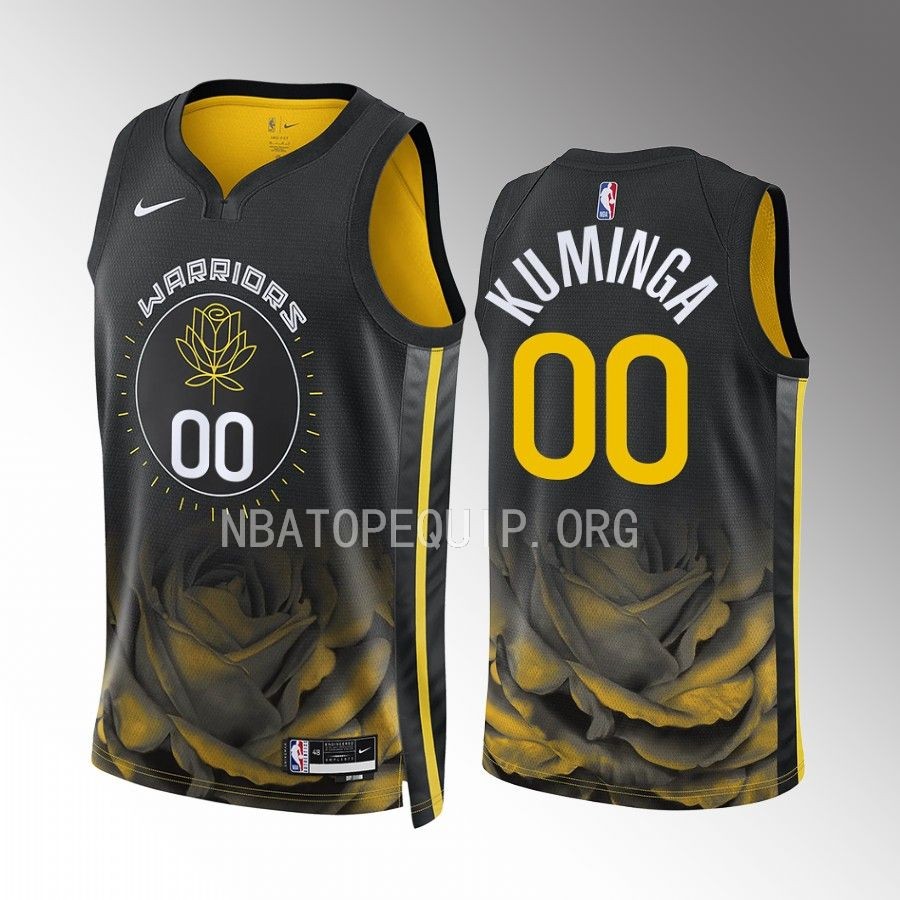 Golden State Warriors Jonathan Kuminga 2022-23 City Edition Black #00 Jersey Swingman
