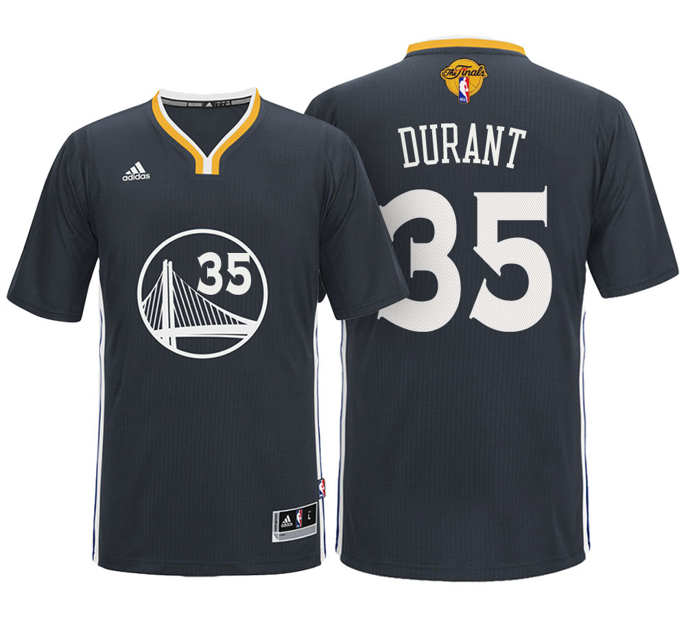 Golden State Warriors Kevin Durant Golden State Warriors #35 Alternate Black 2017 NBA The Final Games Jersey