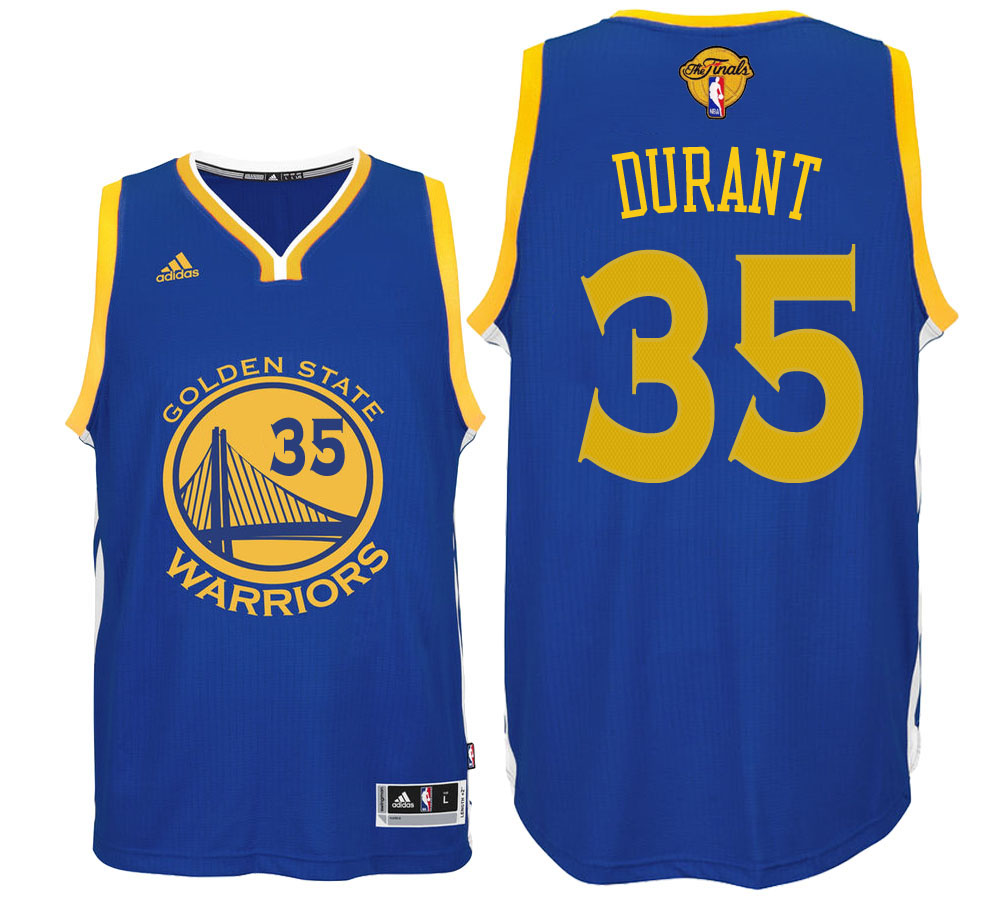 Golden State Warriors Kevin Durant Golden State Warriors #35 Road Blue 2017 NBA The Final Games Jersey