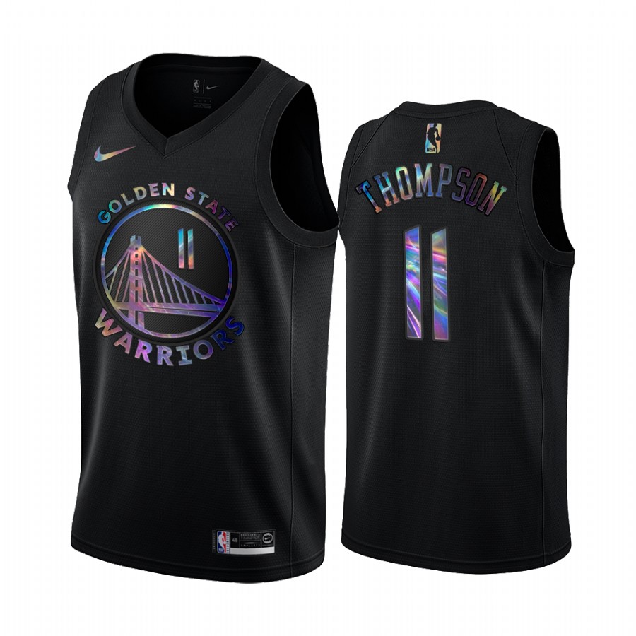 Golden State Warriors Klay Thompson #11 Jersey Iridescent Black 2021 HWC Limited