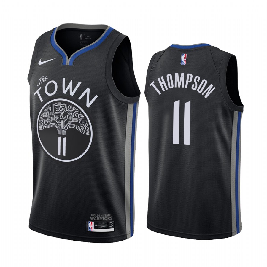 Golden State Warriors Klay Thompson Black 2019-20 City Jersey