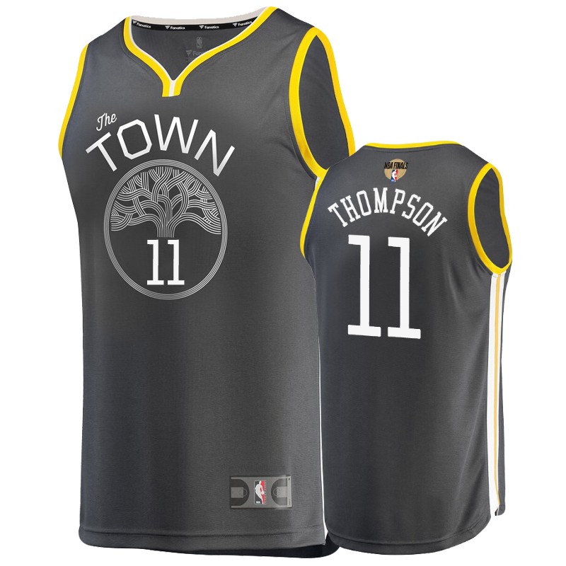 Golden State Warriors Klay Thompson Charcoal 2019 NBA Finals Statement  Jersey