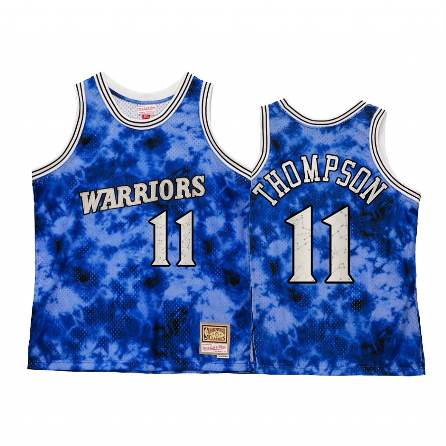 Golden State Warriors Klay Thompson Galaxy Constellation Jersey Men Royal Vintage