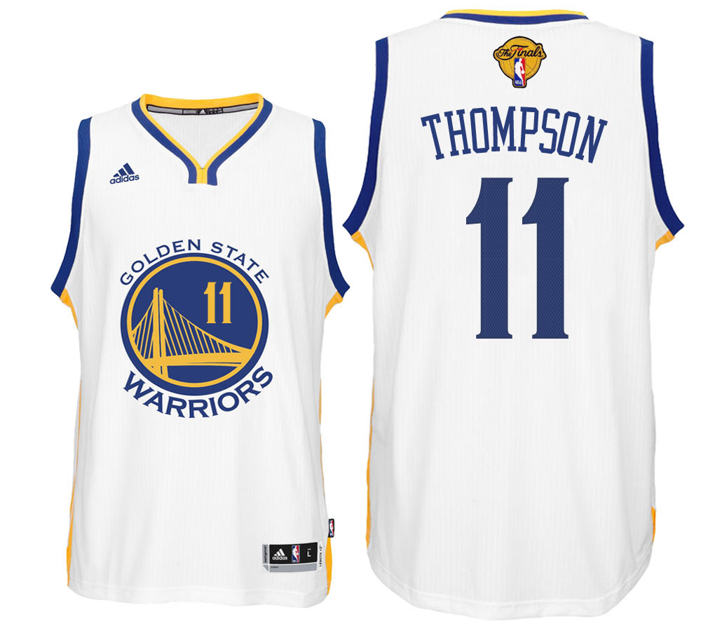 Golden State Warriors Klay Thompson Golden State Warriors #11 Home White 2017 NBA The Final Games Jersey