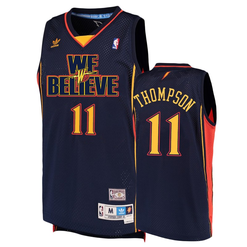 Golden State Warriors Klay Thompson Navy We Believe Swingman Hardwood Classics Men's Jersey