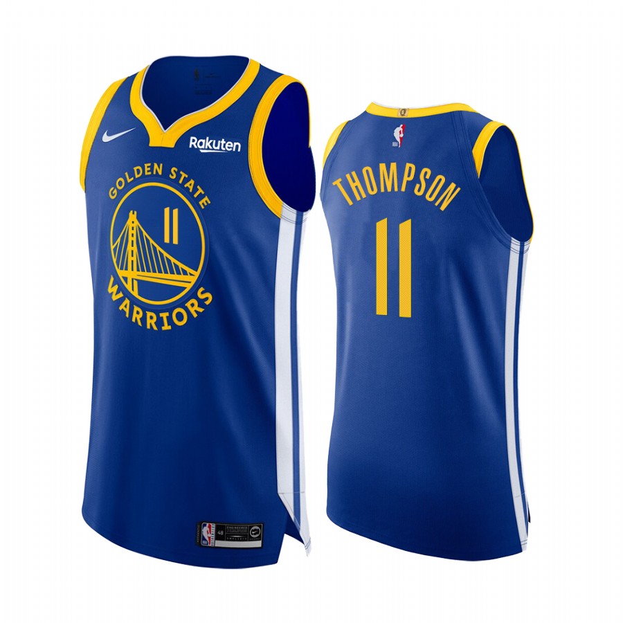 Golden State Warriors Klay Thompson Royal Icon Edition Finished Badge Jersey