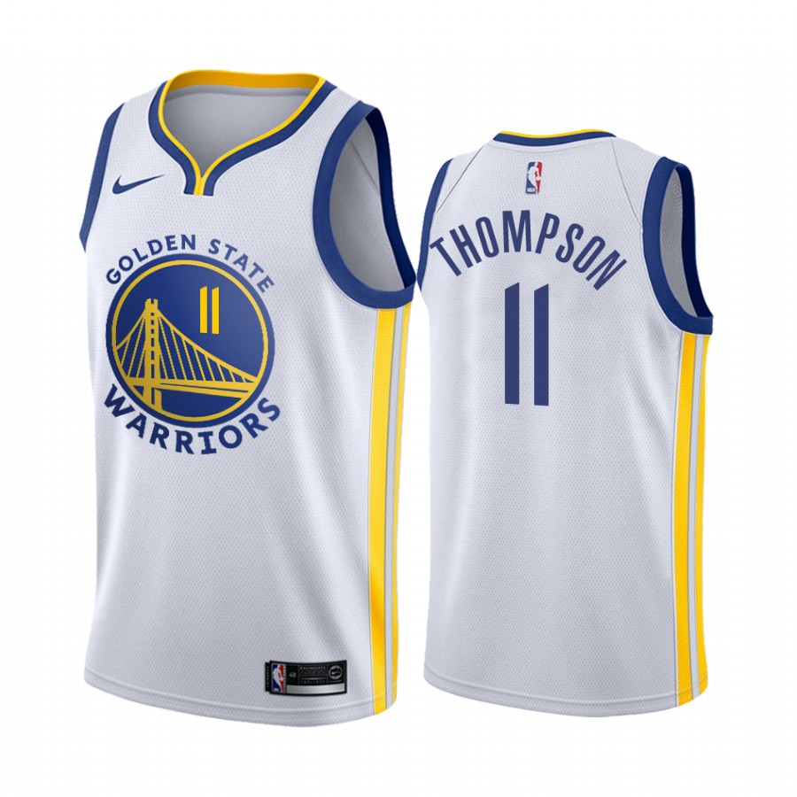 Golden State Warriors Klay Thompson White Association New Uniform Jersey