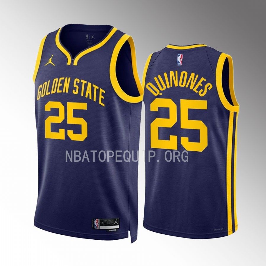 Golden State Warriors Lester Quinones 2022-23 Statement Edition Navy #25 Jersey Swingman