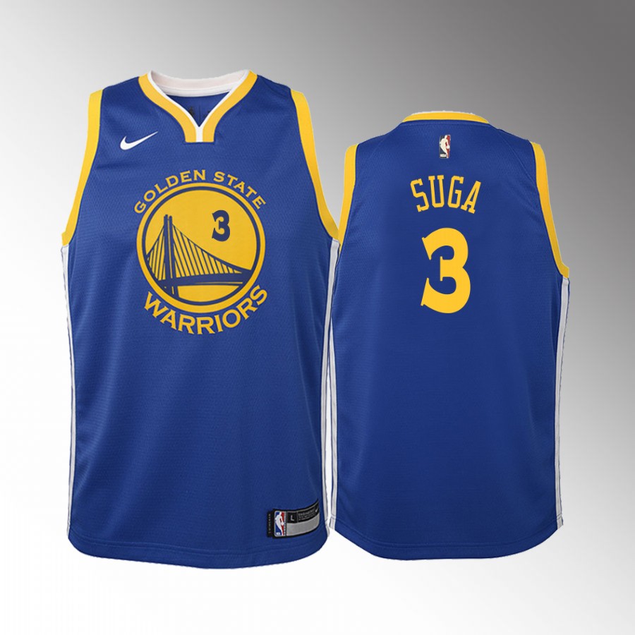 Golden State Warriors Min Yoon-gi SUGA Royal Youth Jersey Icon Edition #3