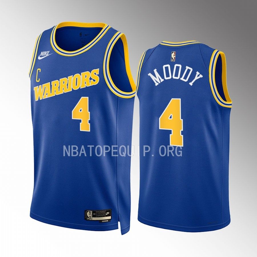 Golden State Warriors Moses Moody 2022-23 Classic Edition Blue #4 Jersey Swingman