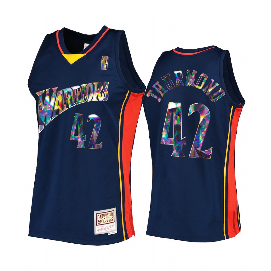 Golden State Warriors Nathaniel Thurmond NBA 75th Anniversary Diamond #42 Navy Hardwood Classics Jersey