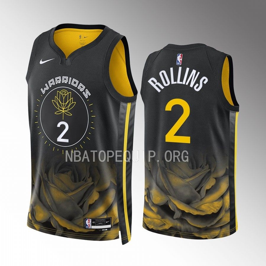Golden State Warriors Ryan Rollins 2022-23 City Edition Black #2 Jersey Swingman