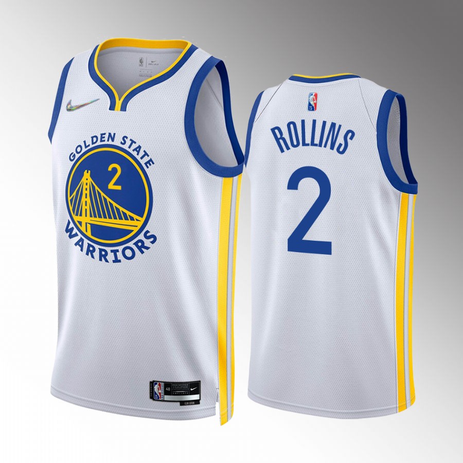 Golden State Warriors Ryan Rollins 2022 NBA Draft White #2 Jersey Association Edition