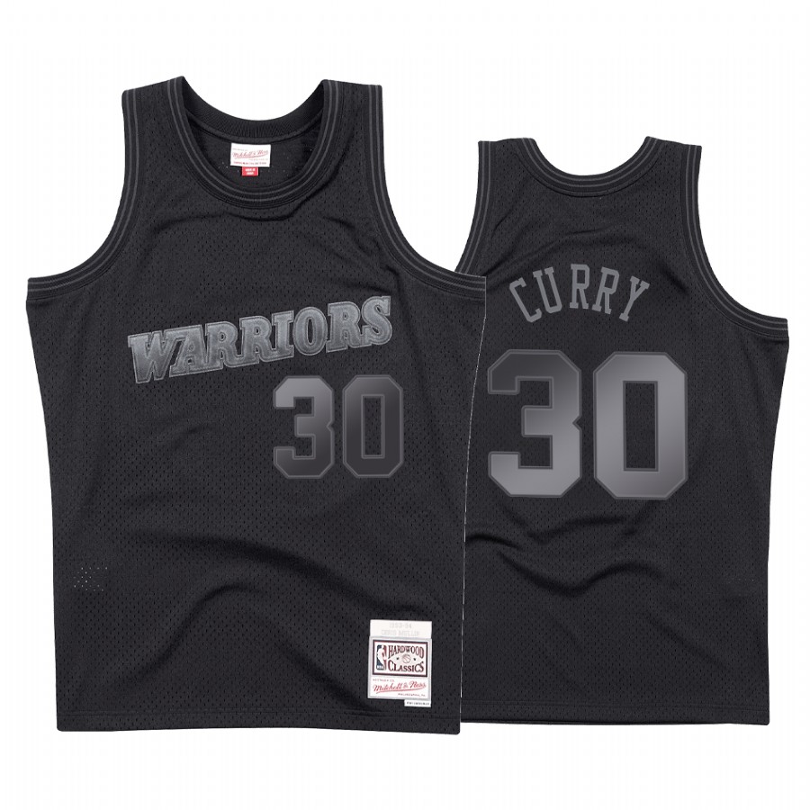 Golden State Warriors Stephen Curry #30 Black Tonal Jersey