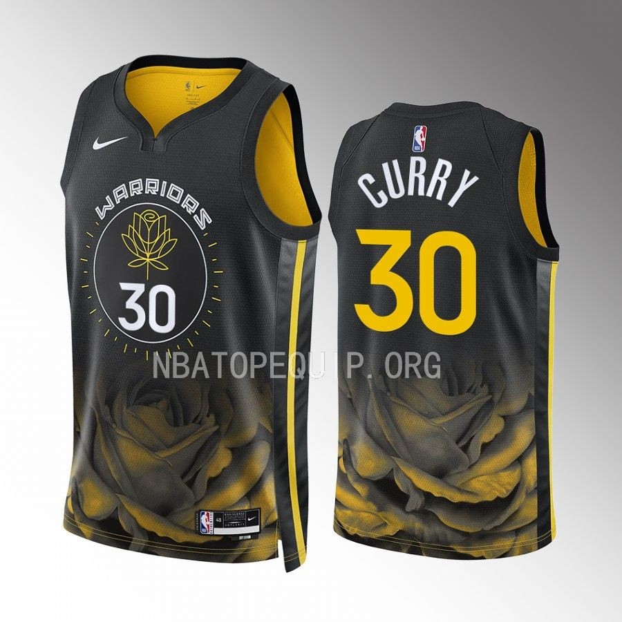 Golden State Warriors Stephen Curry 2022-23 City Edition Black #30 Jersey Swingman