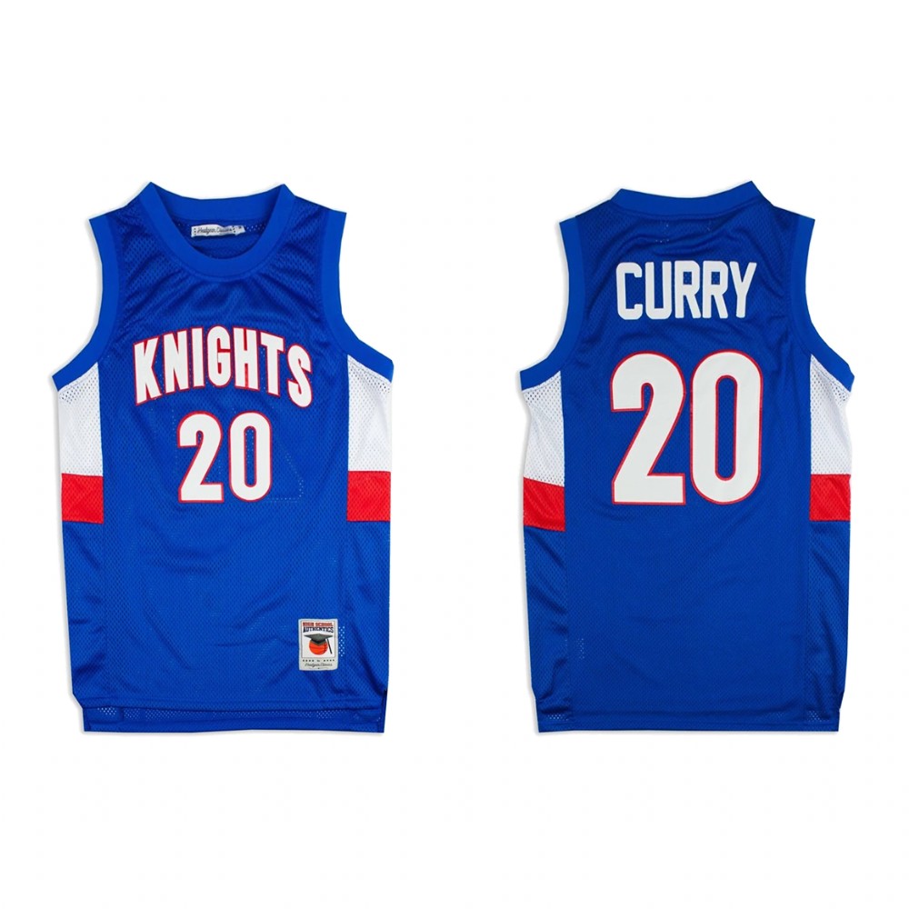Golden State Warriors Stephen Curry Blue Knights High School  Jersey