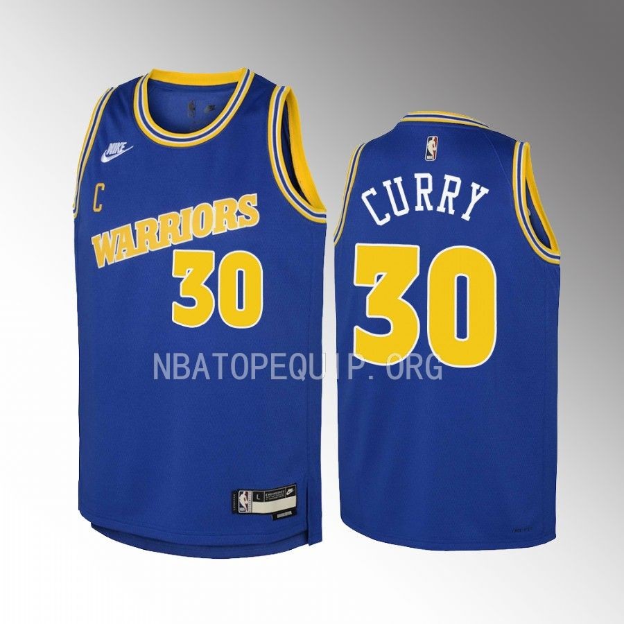 Golden State Warriors Stephen Curry Classic Edition Blue Youth Jersey Swingman #30