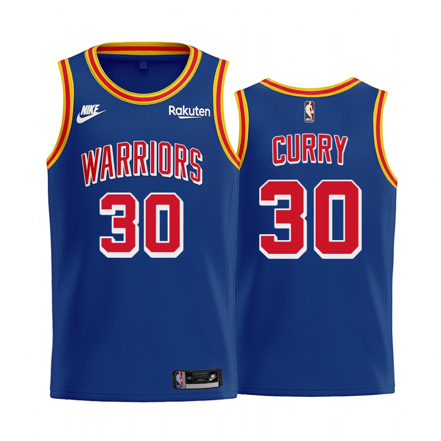 Golden State Warriors Stephen Curry Classic Edition Royal Youth Jersey Year Zero #30