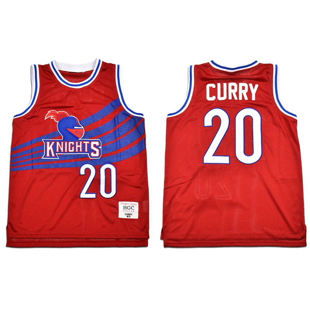 Golden State Warriors Stephen Curry Red Alternate Knights High School  Jersey