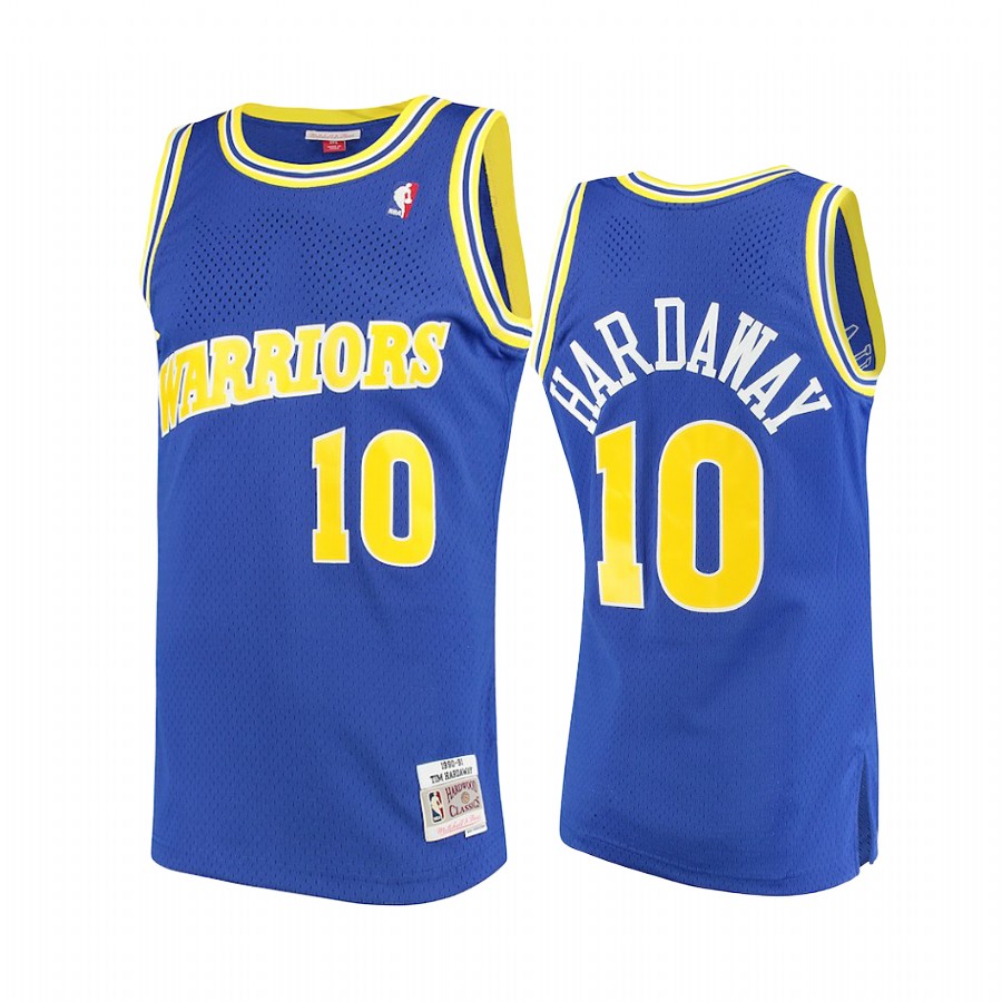 Golden State Warriors Tim Hardaway Royal Hardwood Classics Jersey #10