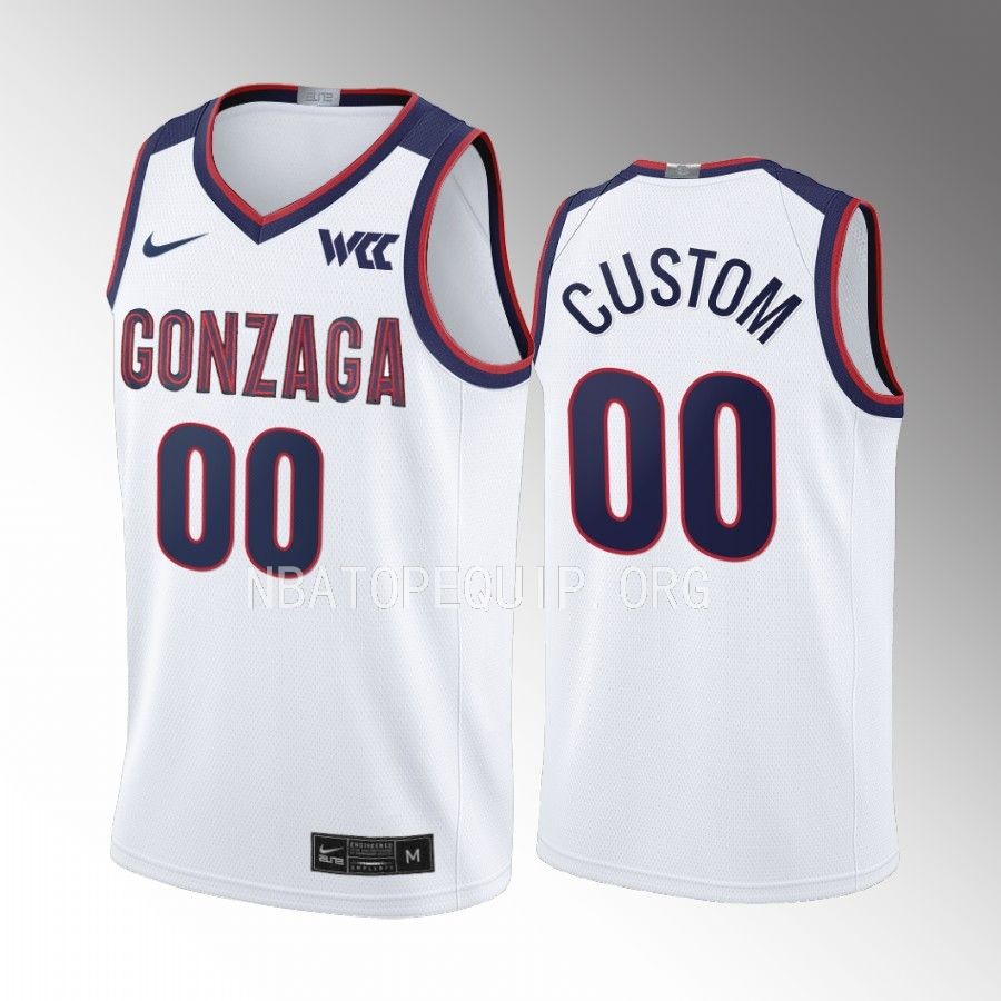 Gonzaga Bulldogs Custom Jersey 2022-23 College  White Uniform