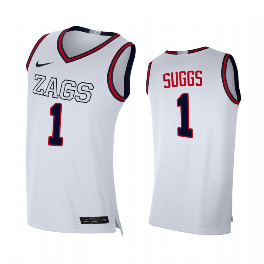 Gonzaga Bulldogs Jalen Suggs White  2020-21 College  Jersey