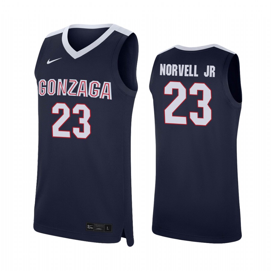 Gonzaga Bulldogs Zach Norvell Jr. Navy  College  Jersey