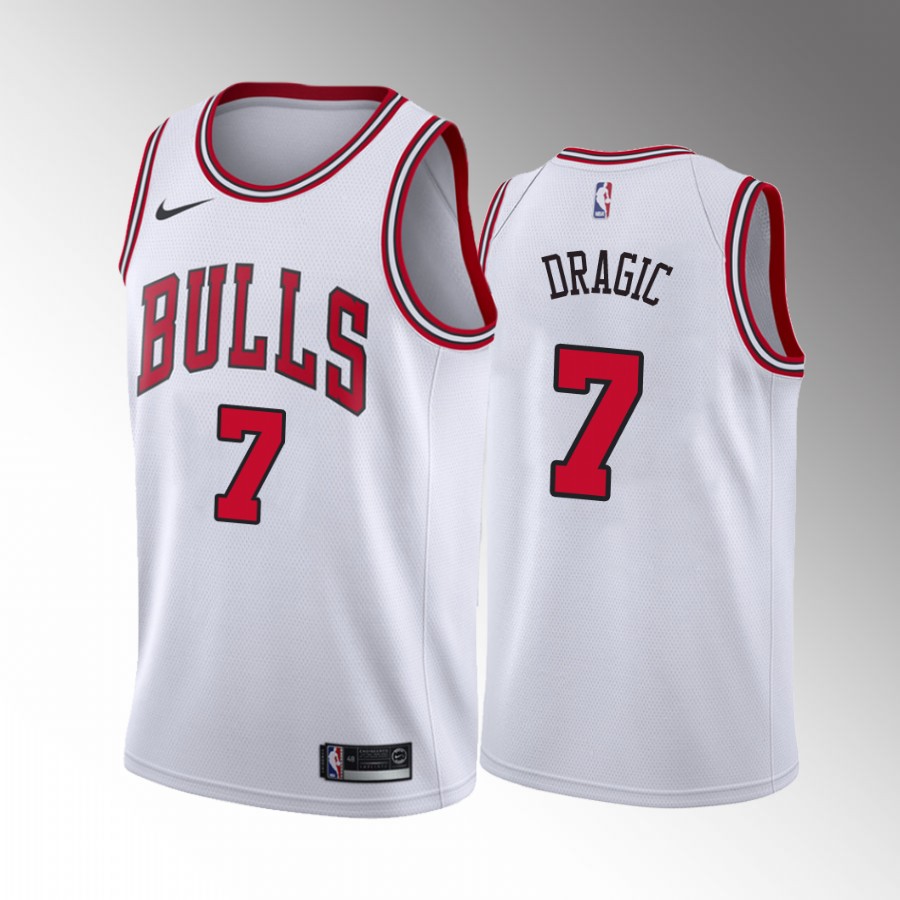 Goran Dragic #7 Chicago Bulls Association Edition White Jersey