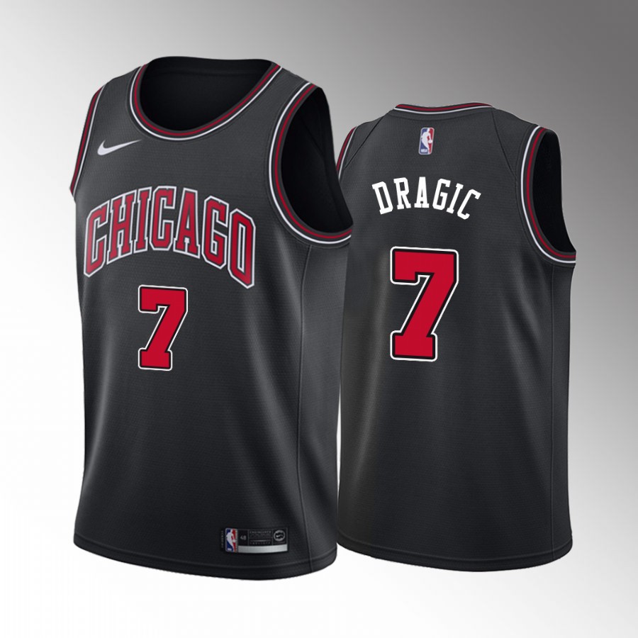 Goran Dragic #7 Chicago Bulls Statement Edition Black Jersey