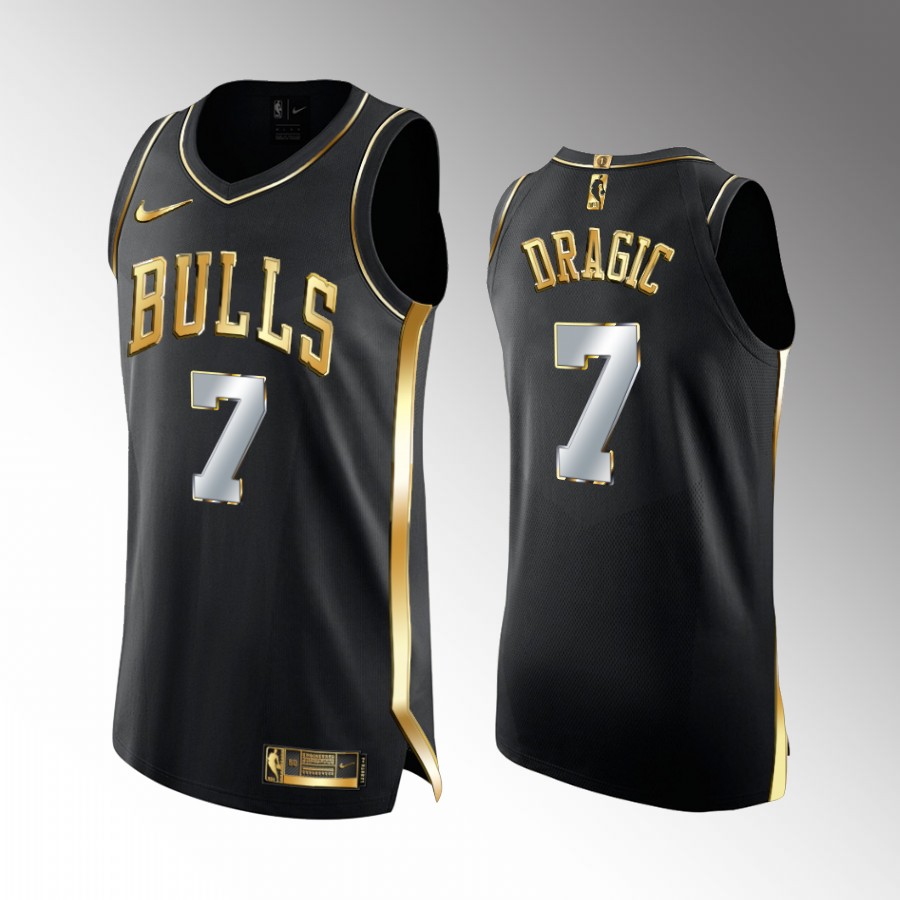 Goran Dragic Chicago Bulls #7 Black Golden Edition Jersey