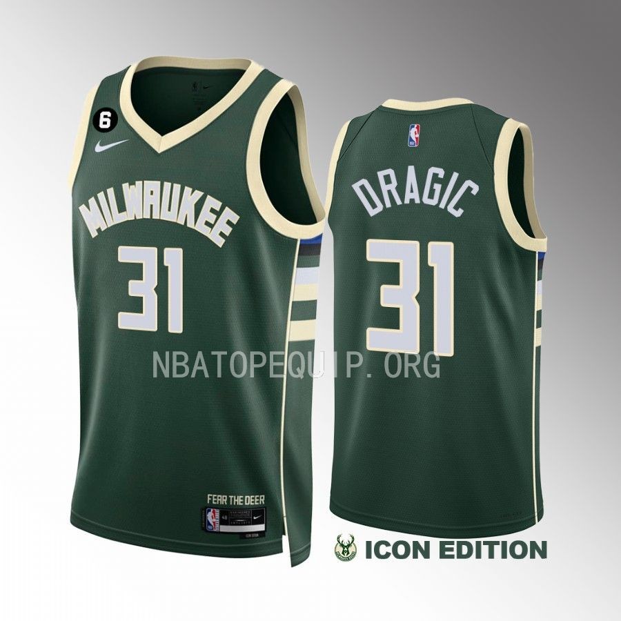 Goran Dragic Milwaukee Bucks Green Icon Edition 2022-23 Men Jersey Swingman