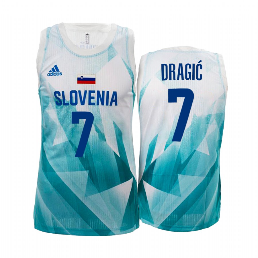 Goran Dragic Slovenia #7 White Olympic  the Dragon Jersey