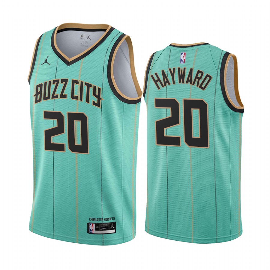 Gordon Hayward Charlotte Hornets 2020-21 Mint Green City Jersey 2020 Trade