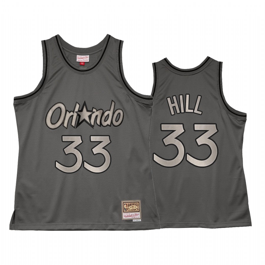 Grant Hill #33 Orlando Magic Metal Works Jersey Charcoal